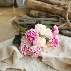 1pc Artificial Wedding Whitepink Hydrangea Flowers Bouquet Party Home Decor Gift