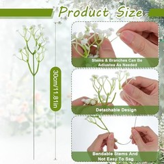 150PCS Babys Breath Artificial Flowers, Bulk Faux Baby Breath Flower Babys