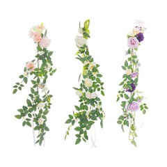 10 Pieces Wedding Chair DIY Decorations, Wedding Aisle Floral Artificial Flowers