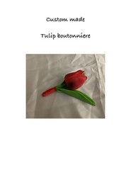 real touch tulip boutonniere…..you choose color