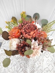 Fall Rustic Wedding bouquet/Bridal bridesmaid bouquet/Burnt Wedding Flower