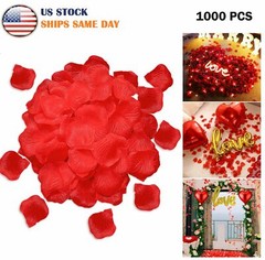 1000PCS Red Artificial Fake Rose Petals Wedding Event Romantic Night Party Decor