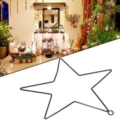 Adjustable Pentagram Shaped Wreath Support Iron Frame for Custom Decorations