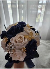 Navy Blue Bouquet for Weddings or Quincenera