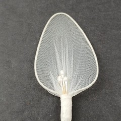 Sheer Nylon Leaf with Pearl 2″ & Wire Stem Wedding Embellishments 36 pieces