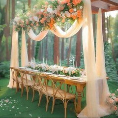 1pcs 6M Chiffon Fabric Drapes for Wedding Arch Ceremony Reception Decorations Sh
