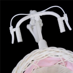 Rattan Bicycle Storage Basket Float Vase Plant Stand Holder Flower Basket
