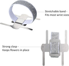 72 Pieces Wrist Corsage Bands Elastic Stretchable Corsage Wristlets Bracelets Pr