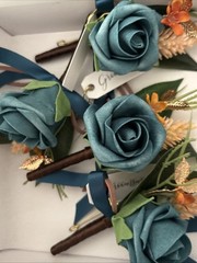 Ling’s Moment Boutonniere for Men, 6pcs Groom Groomsmen Boutonniere, Artificial