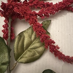 3 pcs tall Red Artificial Plant Amaranthus Branches Strands with Leaves