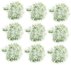 Pcs Baby Breath Artificial Flowers Bulk，White Artificial Flowers Artificial 120
