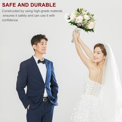 3Pcs Flower Bouquet Holders Wedding Foam Handle Lace DIY Use