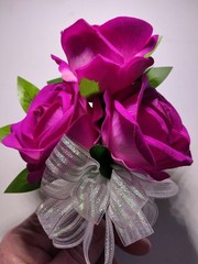 Hand Made pin on Corsage and boutonniere Set