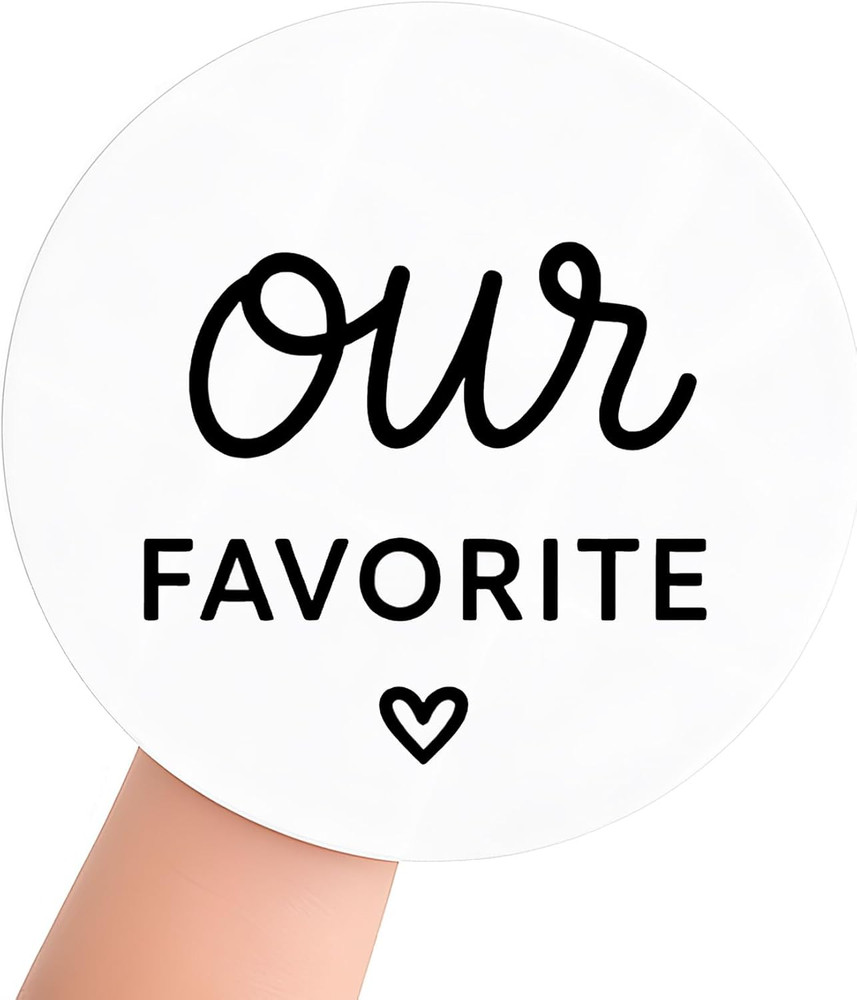 120 Pcs Wedding & Baby Shower Favor Stickers: 120 X Our Favorite Stickers, 1.6 –