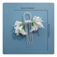 White Calla Lily Hand Arrangement Realistic Look Calla Lily Bridal Arrangement