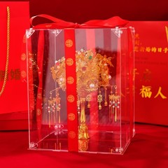 Gold Plated Bridal Hand Bouquet Chinese Wedding Flower Holder Accessory