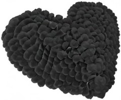 1000 Realistic Black Artificial Rose Petals for Romantic Weddings and Events