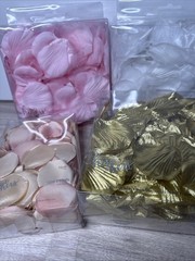 Artificial Rose Petals Lot 4 Packs Pink White Gold Blush Wedding Deco