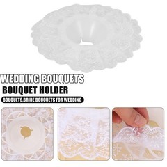6Pcs Lace Bouquet Collar, Lace Collar DIY Bouquet Holder Wedding Bridal6070