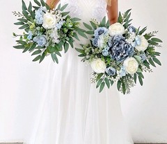 Dusty Blue Bridesmaid Boquet – 8 inches