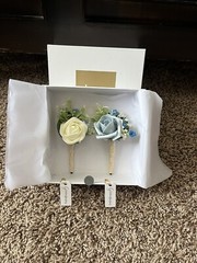 Ling’s Moments Wedding Groom Or Prom Boutonnière Set