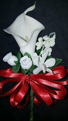 Wedding double or single calla lily mother’s or grandma’s corsage red