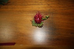 Set of 4 Handmade Pink-Burgandy Silk Flower Corsages