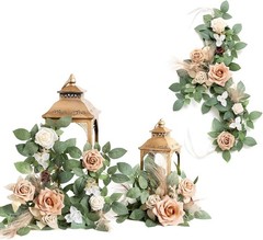 6Pack 2ft Artificial Flowers Garland Dusty Rose Lantern Flower Centerpieces
