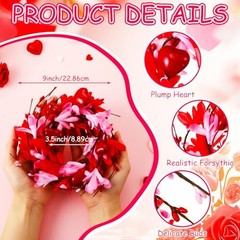 4 Pcs Valentine Candle Rings Wreaths 9″ Red Pink Heart Berry Candle Holder