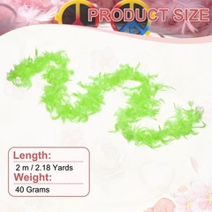 40g 2 Yards Feather Boa, Costume Turkey Chandelle Feathers Boa Fruit Green