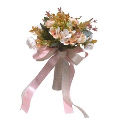 Nature Silk Flower Bride Handheld Bouquet with Life Like Design For Weddings