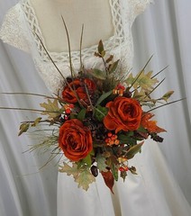 Autumn Gatherer Faux Silk Wedding Bouquet