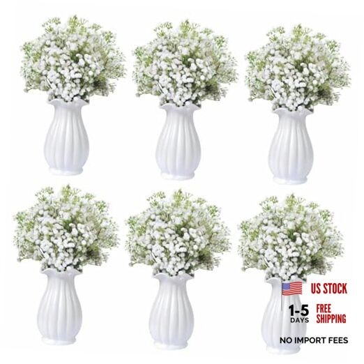 100PC Baby Breath Artificial Flowers – Babies Breath Flowers Artificial Bulk
