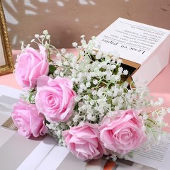 100 Pcs Baby Breath Artificial Flowers Artificial Bulk Faux Flowers Bouquet