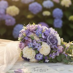 Lavender Cascading Floral Arrangement Maintenance Effortless Lavender Wedding