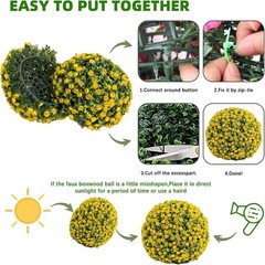 2PCS Artificial Topiary Flower Balls 40/45/55 cm Hanging Grass Ball Home Decor