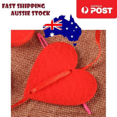 3m Felt Hearts Garland String Charm Love Wedding Valentines 5x5cm 7x7cm