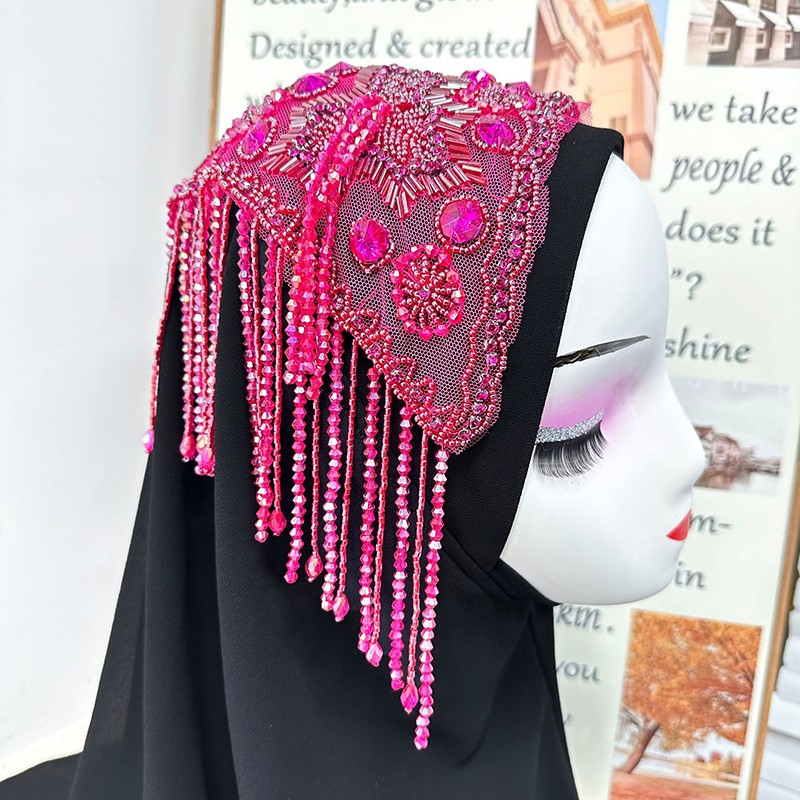 Bridal Headwear Stage Performance Rhinestone Tassel Hair Accessories Decoration.