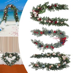 3-Style Artificial Floral Garland, for Wedding Decoration, Artificial Flower