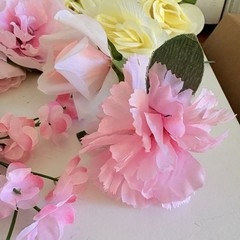 Ling’s Moment Artificial Flowers Box Set of 20 Pink White Wedding