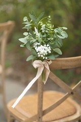 Ling’s Moment 8 White Aisle Pew Artificial Flowers Arrangements Babysbreath f…