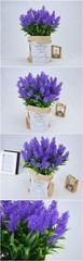 4pcs 7 Head Artificial Lavender Decorate Home & Office in November Sunshine Days