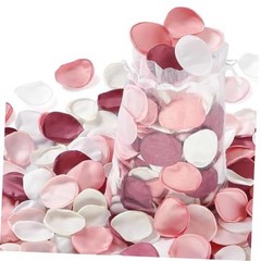 200Pcs Large Silk Rose Petals Artificial Scatter Flower Petals Bean Paste Mixed