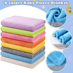 8 Pcs Manta Bebe Corazones Suave Regalo Recien Nacido 30×40 Beige Gris Azul Rosa