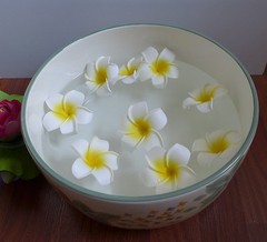 50 Pieces Artificial Foam Flowers Yellow Plumeria Home Wedding Decoration