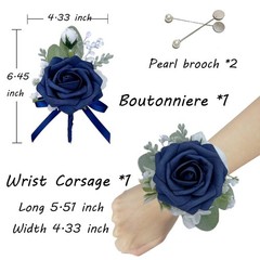CherishedMoments Corsage and 6.7 inches x 5.3 inches, Dark Navy Blue