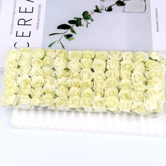 144PCS 1.5 Cm Artificial Mini Paper Rose Bouquet for Scrapbooking for Wedding Pa