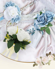 Set of 6 Elegant White Bridesmaid Bouquets for Weddings & Anniversaries