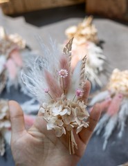 Miniature Dried Flower Bouquet (Pack of 6), Small Dried Pampas Grass, Small D…