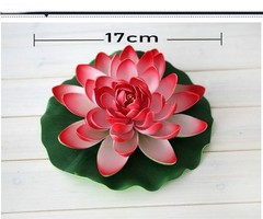 6/9 Floating Foam Lotus Flowers Artificial Plants water Lily Pads Pond Decor